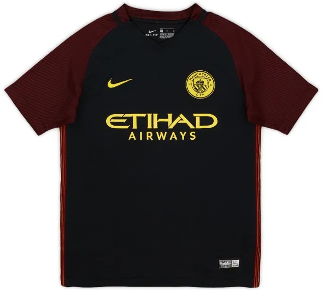 Nike 2016-17 Manchester City Away Shirt - 7/10 - (M.Boys)