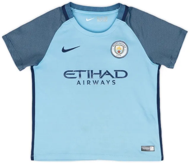 Nike 2016-17 Manchester City Home Shirt - 6/10 - (5-6 Years)