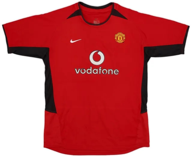 Nike 2002-04 Manchester United Home Shirt - 8/10 - (XL.Boys)