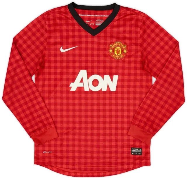 Nike 2012-13 Manchester United Home L/S Shirt - 9/10 - (M.Boys)