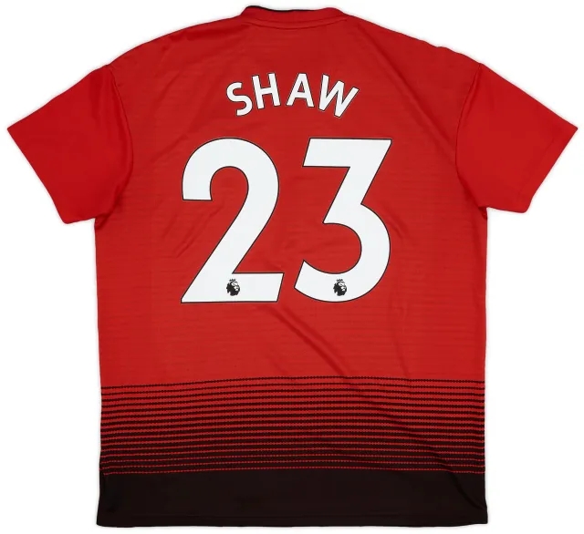 adidas 2018-19 Manchester United Home Shirt Shaw #23 - 9/10 - (L)