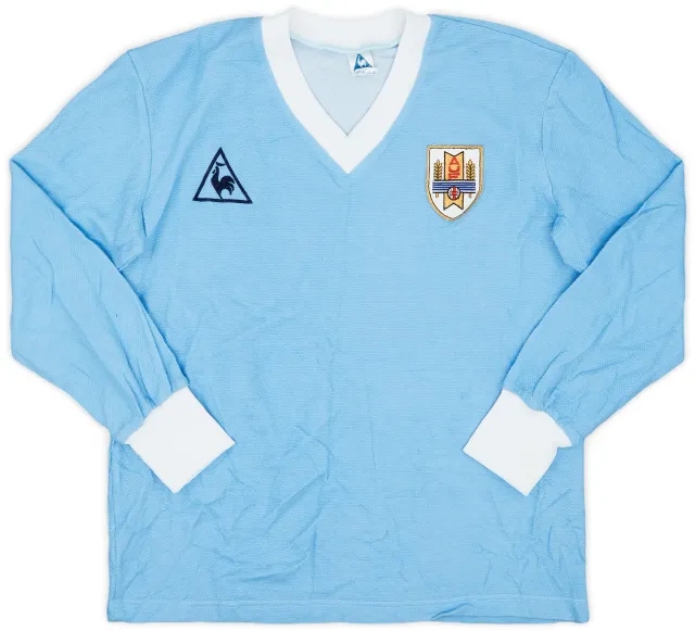 Puma 1986-90 Uruguay Home L/S Shirt - 8/10 - (S)
