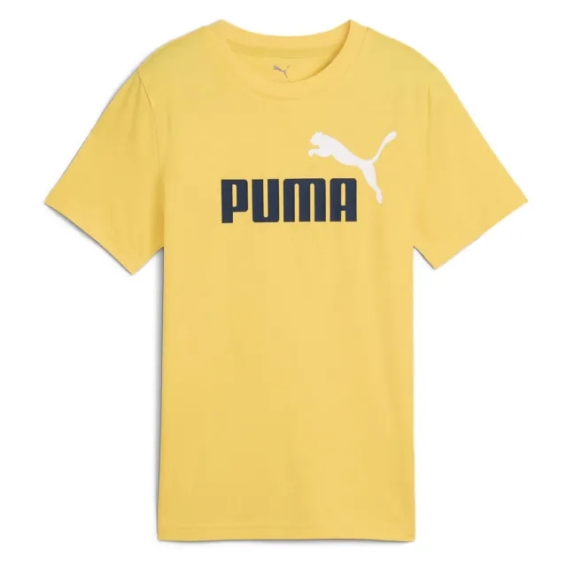 Puma  ESS 2 COLOR NO1 LOGO TEE  boys's Children's T shirt in Yellow