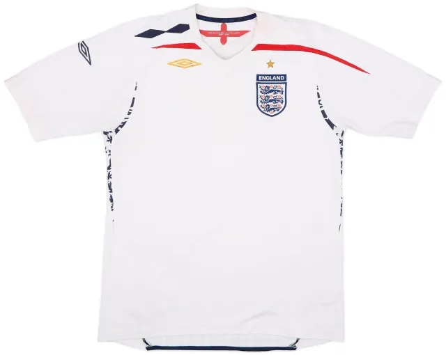 Umbro 2007-09 England Home Shirt - 6/10 - (L)