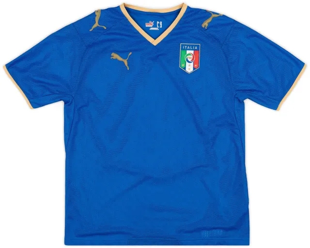Puma 2007-08 Italy Home Shirt - 9/10 - (YXL)