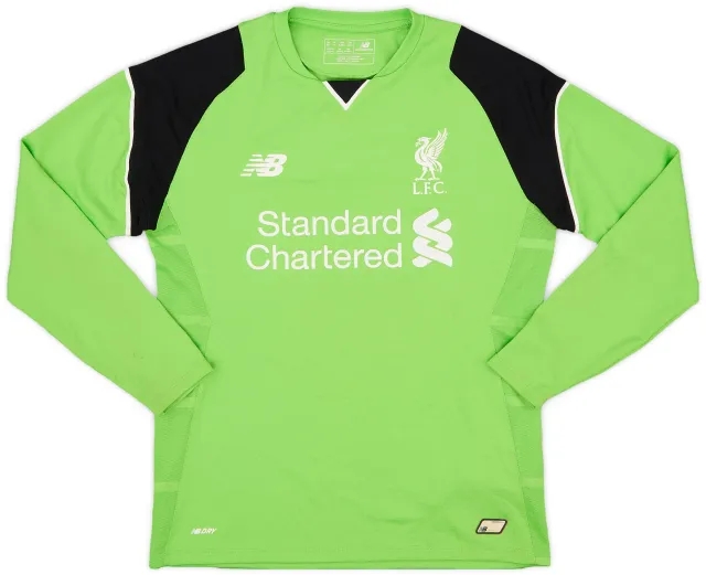 NewBalance 2016-17 Liverpool GK Shirt - 7/10 - (L.Boys)