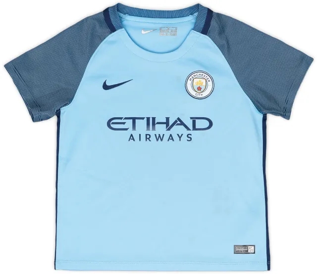 Nike 2016-17 Manchester City Home Shirt - 6/10 - (5-6 Years)
