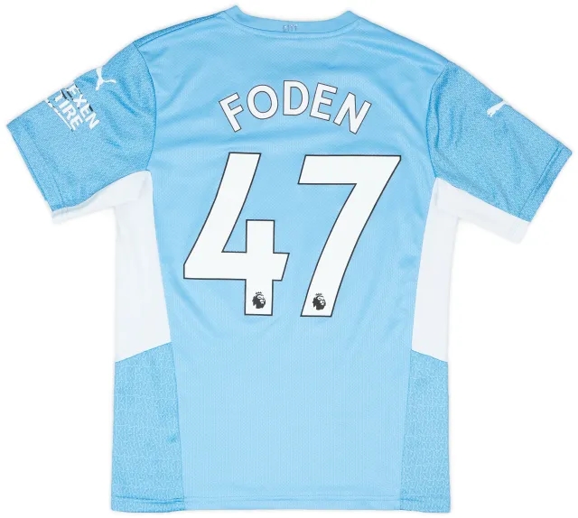 Nike 2021-22 Manchester City Home Shirt Foden #47 - 5/10 - (S)