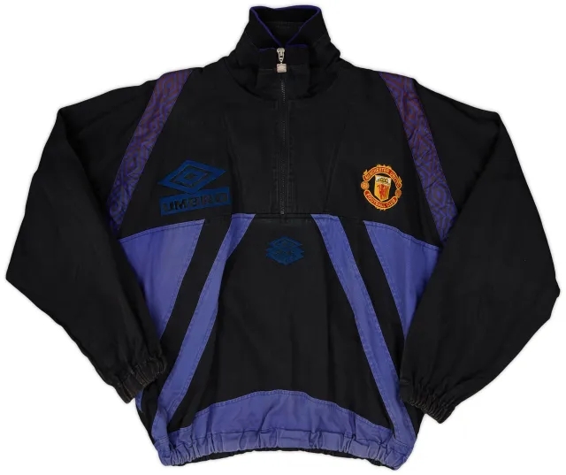 Umbro 1996-97 Manchester United 1/4 Zip Drill Top - 7/10 - (M)