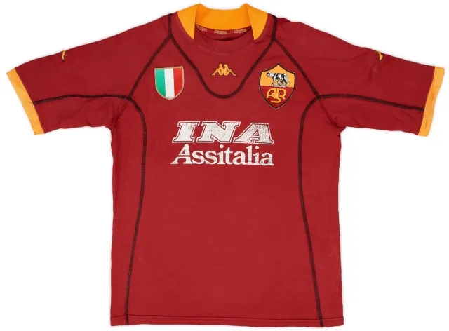 Kappa 2001-02 Roma Home Shirt - 5/10 - (L)