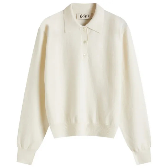 Róhe Women's Cashmere Polo Off White