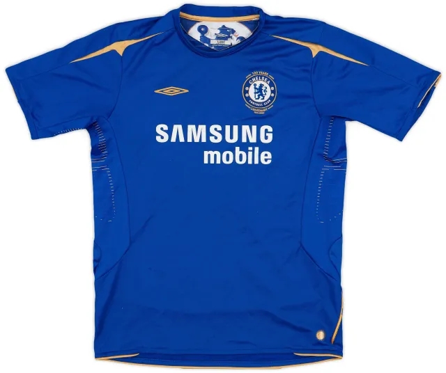 Umbro 2005-06 Chelsea Centenary Home Shirt - 8/10 - (L.Boys)