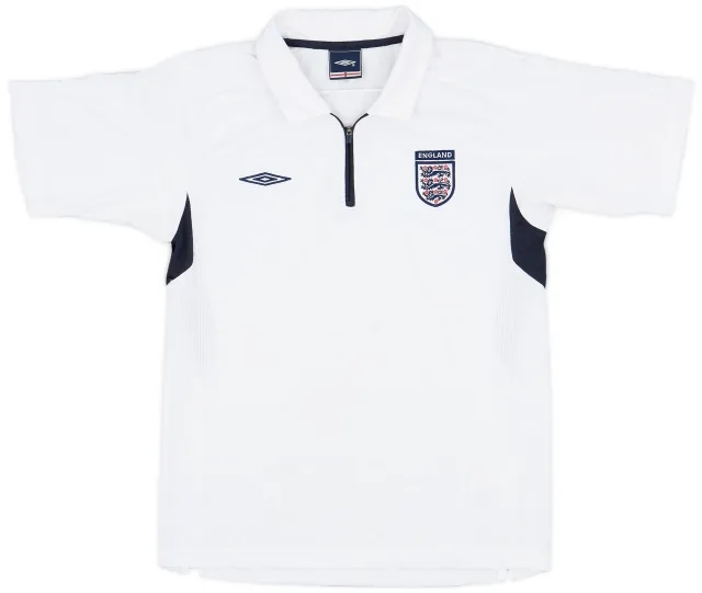 2004-05 England Umbro 1/4 Zip Polo Shirt - 9/10 - (S)