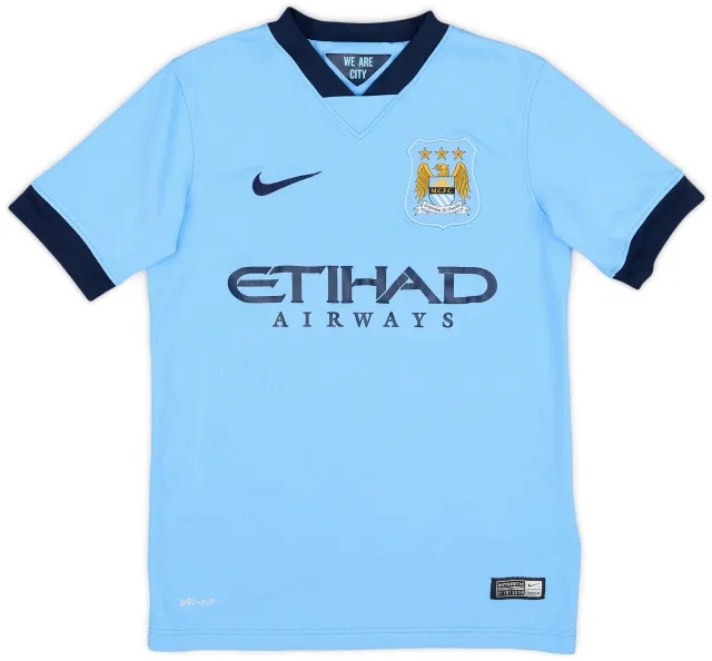 Nike 2014-15 Manchester City Home Shirt - 6/10 - (S.Boys)