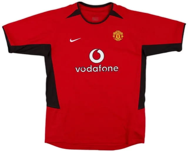 Nike 2002-04 Manchester United Home Shirt - 9/10 - (XL.Boys)