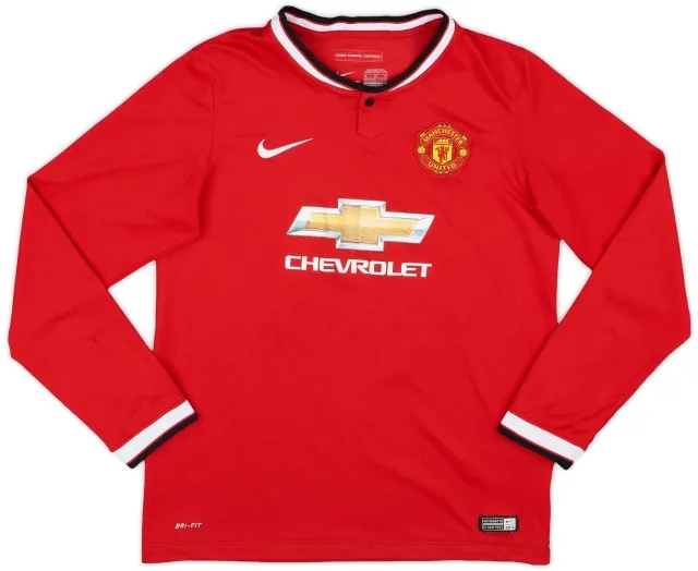 Nike 2014-15 Manchester United Home L/S Shirt #10 - 7/10 - (XL.Boys)