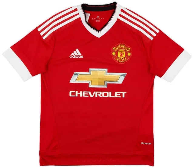 adidas 2015-16 Manchester United Home Shirt - 9/10 - (L.Boys)