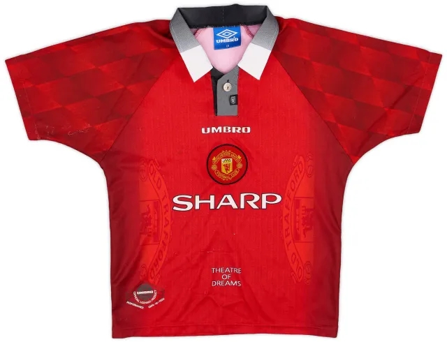 Umbro 1996-98 Manchester United Home Shirt - 5/10 - (L.Boys)