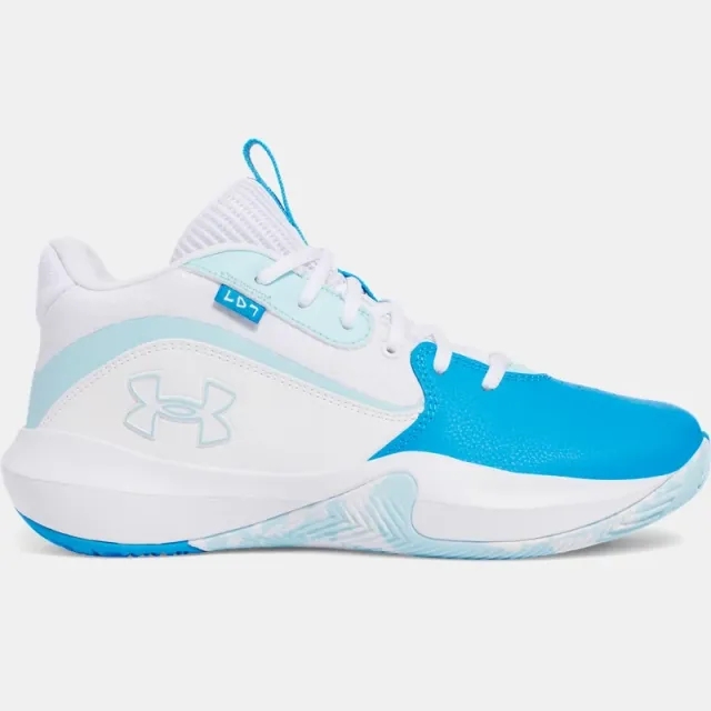 Unisex  Under Armour  Lockdown 7 Basketball Shoes Electric Blue / White / Stream 10.5