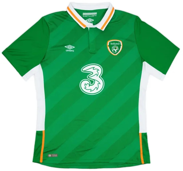 Umbro 2016-17 Ireland Home Shirt - 8/10 - (XL)