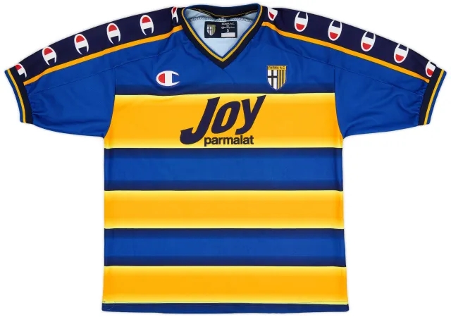 Champion 2001-02 Parma Home Shirt - 8/10 - (S)