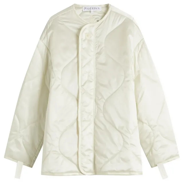 JW Anderson Women's Oversized Quilted Jacket Ivory