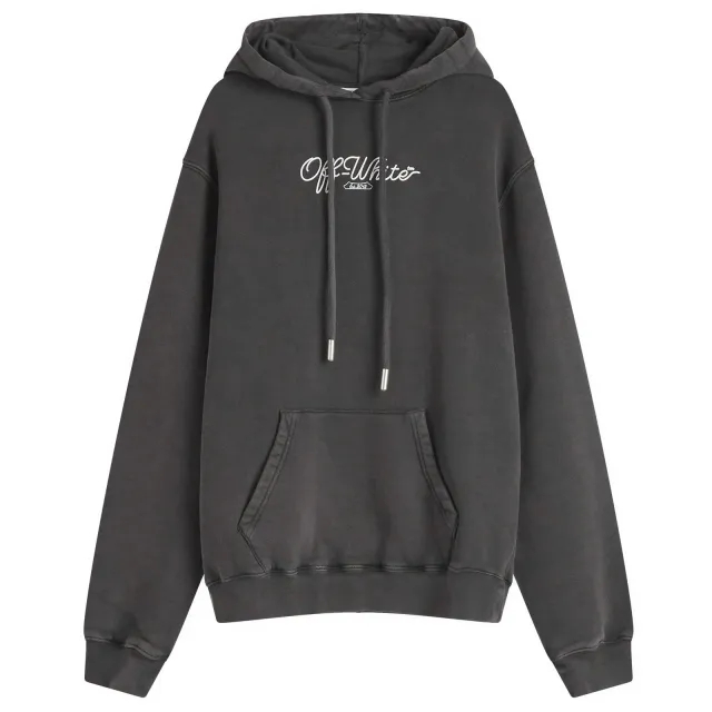 Off-White Women's Scissor Arrow Regular Hoodie Washed Black