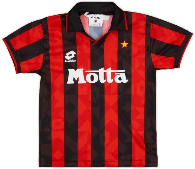 Lotto 1993-94 AC Milan Home Shirt - 9/10 - (XL.Boys)