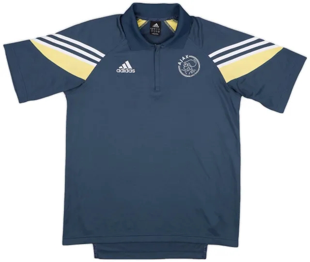 2003-04 Ajax adidas 1/4 Zip Polo Shirt - 5/10 - (M/L)