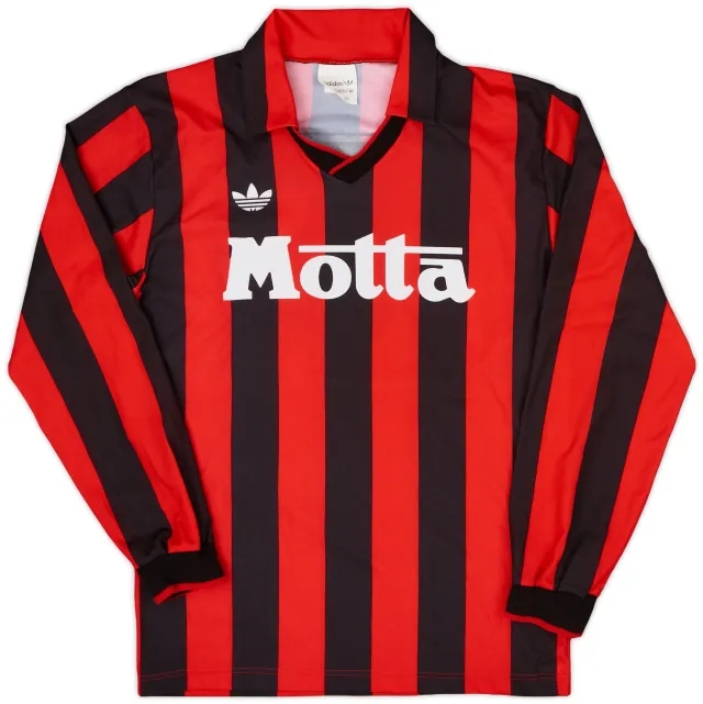 adidas 1992-93 AC Milan Home L/S Shirt #6 - 8/10 - (M)