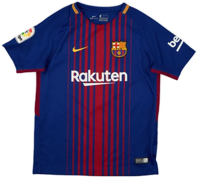 Nike 2017-18 Barcelona Home Shirt - 9/10 - (XL.Boys)