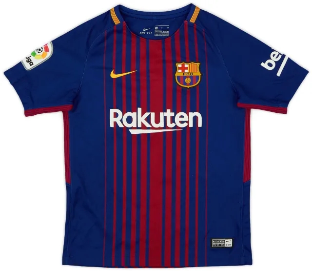 Nike 2017-18 Barcelona Home Shirt - 8/10 - (S.Boys)