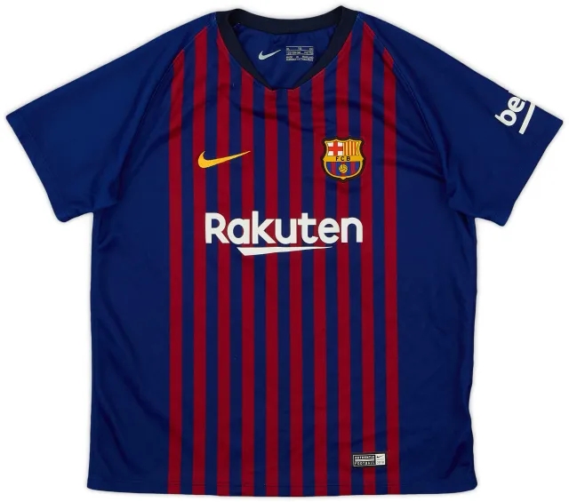 Nike 2018-19 Barcelona Home Shirt - 8/10 - (7-8 Years)