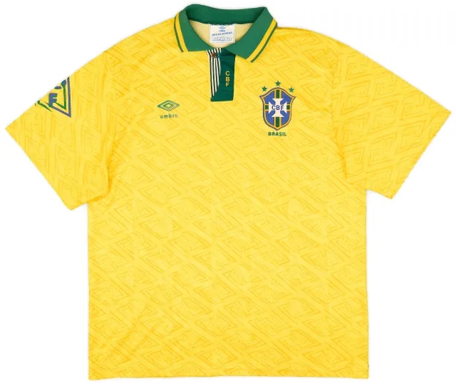 Umbro 1991-93 Brazil Home Shirt - 6/10 - (XXL)