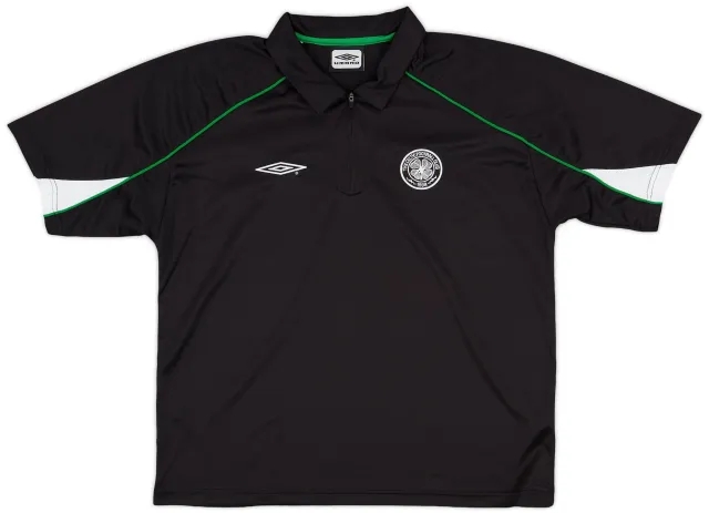 2004-05 Celtic Umbro 1/4 Zip Polo Shirt - 8/10 - (L)