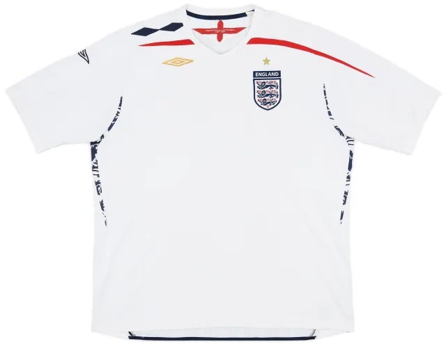 Umbro 2007-09 England Home Shirt - 5/10 - (3XL)