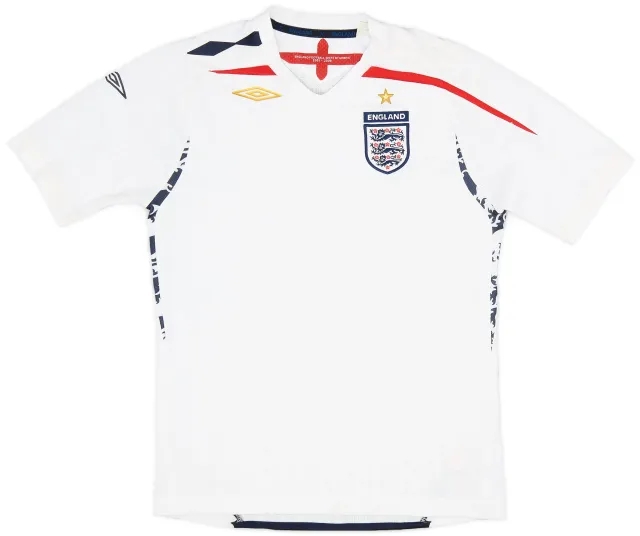 Umbro 2007-09 England Home Shirt - 8/10 - (L.Boys)
