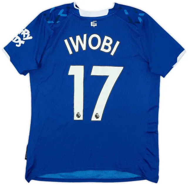Umbro 2019-20 Everton Home Shirt Iwobi #17 - 8/10 - (7-8 Years)