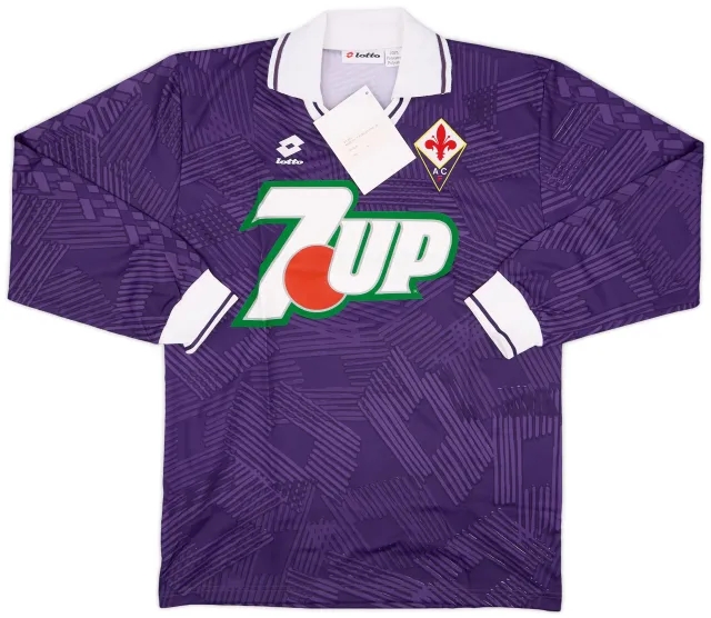 Lotto 1992-93 Fiorentina Player Issue Home L/S Shirt (M)