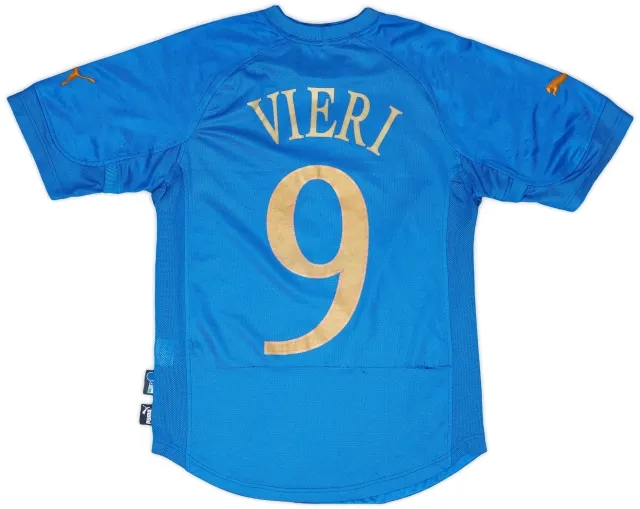Puma 2004-06 Italy Home Shirt Vieri #9 - 5/10 - (M.Boys)