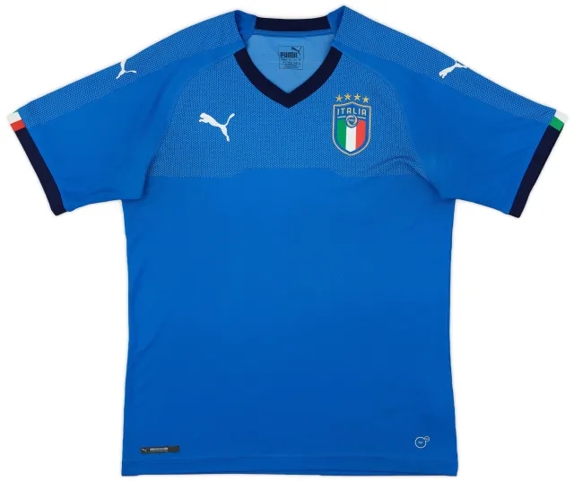 Puma 2018-19 Italy Home Shirt - 9/10 - (M)