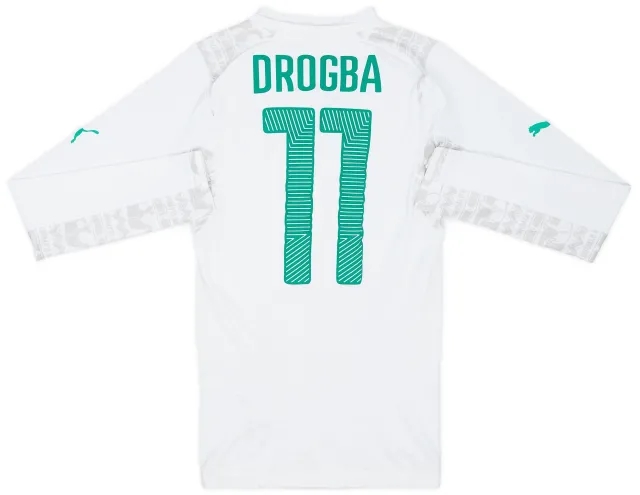 Puma 2014-16 Ivory Coast Player Issue ACTV Third L/S Shirt Drogba #11 - 9/10 - (S)