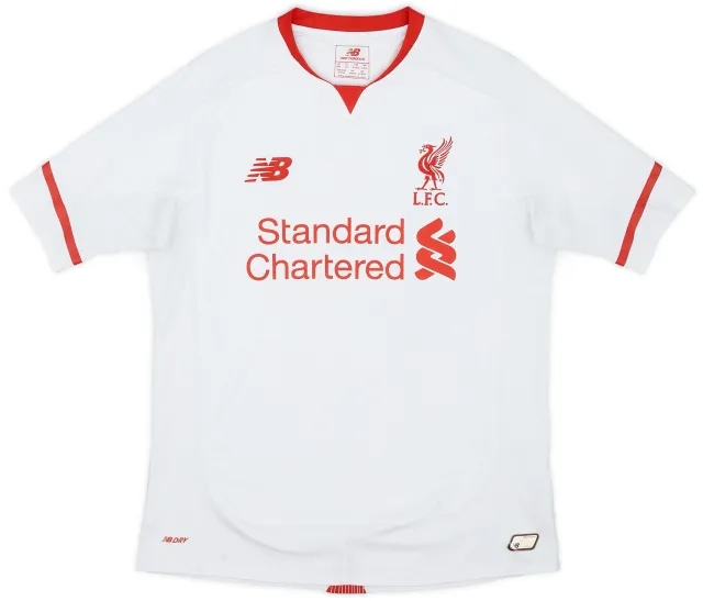 NewBalance 2015-16 Liverpool Away Shirt - 8/10 - (L.Boys)