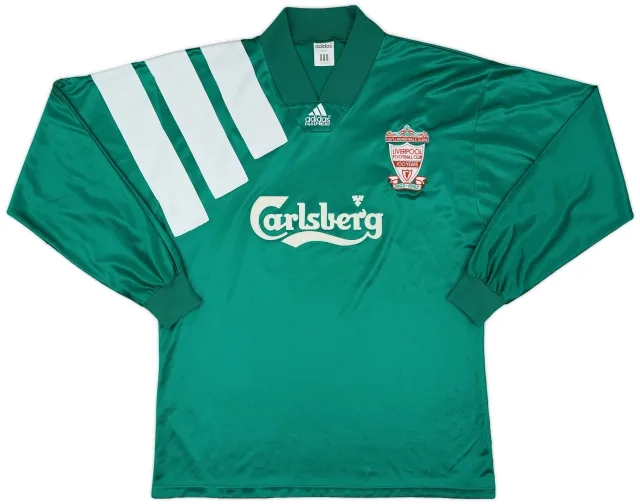 adidas 1992-93 Liverpool Player Issue Centenary Away L/S Shirt - 7/10 - (XL)