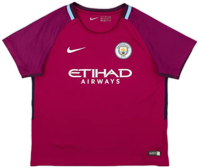 Nike 2017-18 Manchester City Away Shirt - 7/10 - (6-7 Years)
