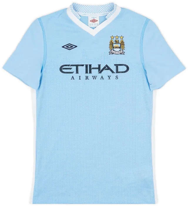 Umbro 2011-12 Manchester City Home Shirt - 7/10 - (XL.Boys)