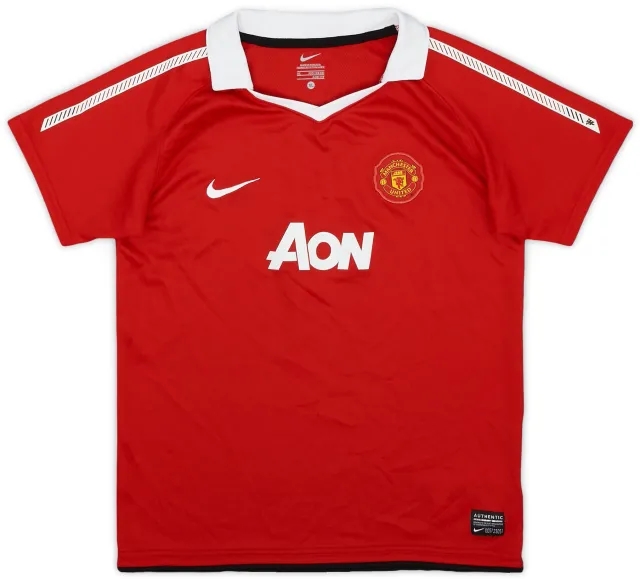 Nike 2010-11 Manchester United Home Shirt - 8/10 - (7-8 Years)
