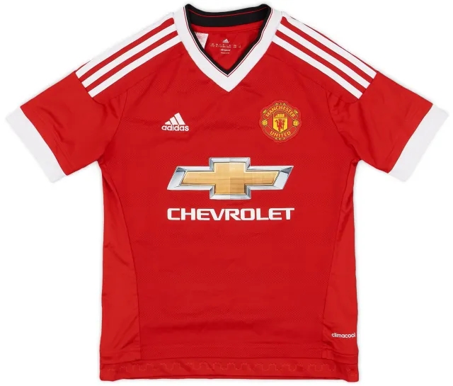 adidas 2015-16 Manchester United Home Shirt - 9/10 - (11-12 Years)
