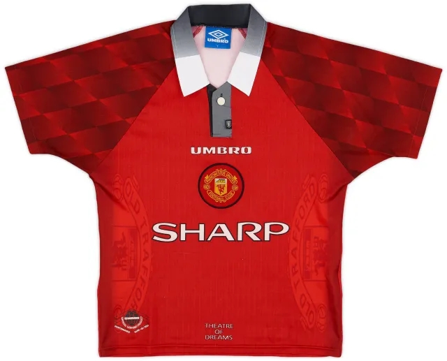 Umbro 1996-98 Manchester United Home Shirt - 8/10 - (Y)