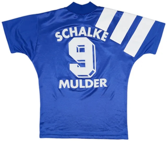 adidas 1994-96 Schalke Home Shirt Mulder #9 - 7/10 - (S)